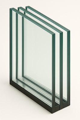 Troslojni prozorski stakleni panel